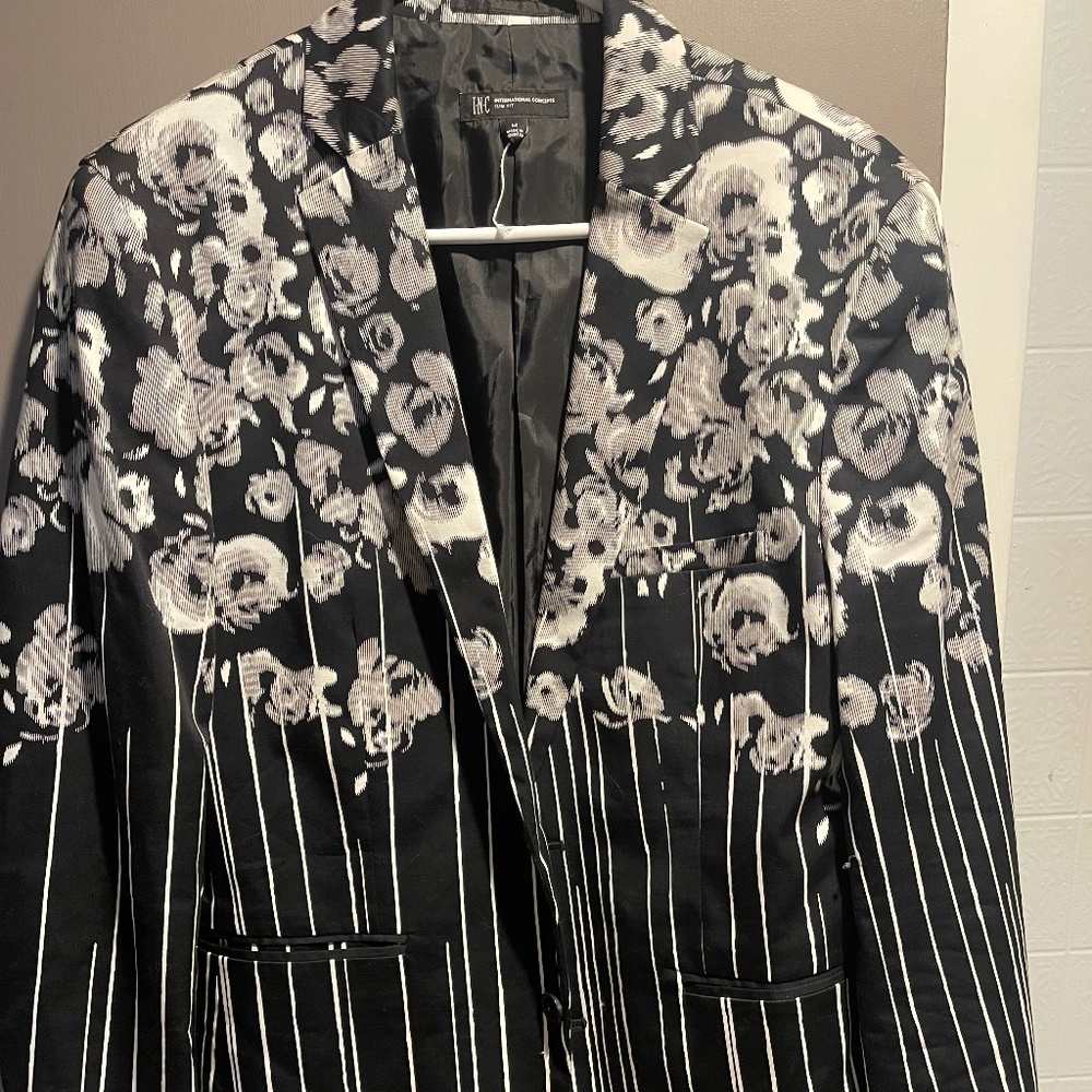Mens M INC Floral Blazer